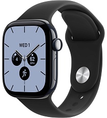 Умные часы Apple Watch Series 12 46mm Night Blue Ceramic Case with Sport Band Black