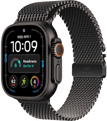 Apple Watch Ultra 4 (2026) 49mm Black Titanium Case with Black Titanium Milanese Loop Large