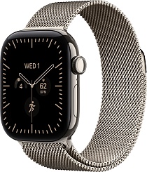 Apple Watch Series 12 42mm Natural Titanium Case with Milanese Loop Natural