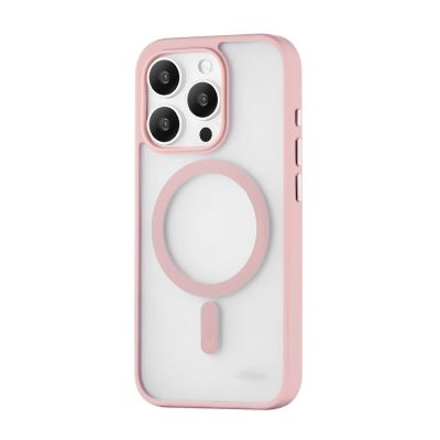 Фото 1 — Чехол защитный uBear Cloud Mag Case, Iphone 15 Pro Max, MagSafe, силиконовый розовый
