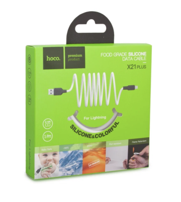 Фото 2 — Кабель HOCO X21 Plus (2.4A) USB to Type-c 1м (зеленый)