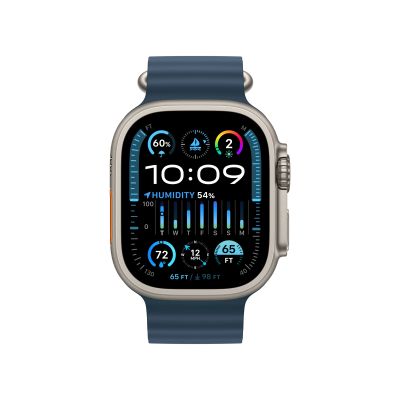 Фото 2 — Apple Watch Ultra 2 49 мм, корпус из титана, ремешок Ocean Синий