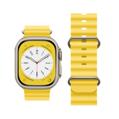 Фото 1 — Ремешок HOCO iWatch WA12 Original Marine Silicone 42/44/45/49 мм силикон (желтый)