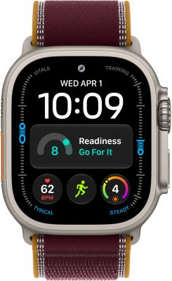 Фото 2 — Apple Watch Ultra 4 (2026) 49mm Natural Titanium Case with Burgundy Trail Loop (S/M)