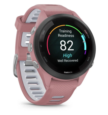 Фото 2 — Умные часы Garmin Forerunner 265S 42mm Black Bezel with Light Pink Case and Light Pink/Whitestone Si