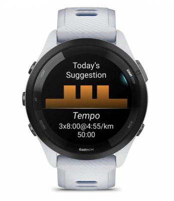 Фото 3 — Умные часы Garmin Forerunner 265 46mm Black Bezel with Whitestone Case and Whitestone