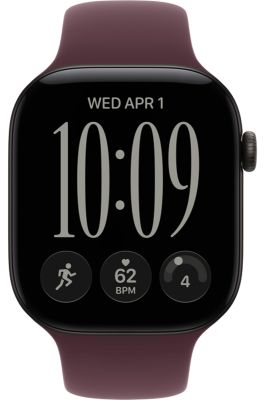 Фото 2 — Умные часы Apple Watch Series 12 42mm Black Aluminum Case with Sport Band Burgundy