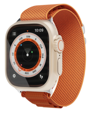 Фото 1 — Ремешок "vlp" Apple Watch 42/44/45/49mm, Extreme Band оранжевый нейлон
