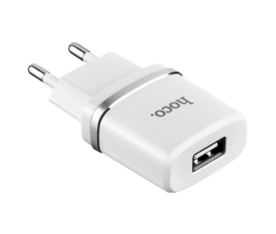 Фото 1 — Сетевое зарядное устройство HOCO C11 Smart 1xUSB, белый