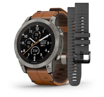 Фото 1 — Умные часы Garmin Fenix 7 Pro 47mm SOLAR Sapphire Titanium with Chestnut Leather Band