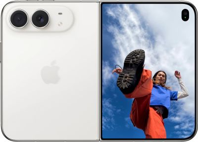 Apple iPhone Duo 256 ГБ, Star White — вид сзади и внутренний экран